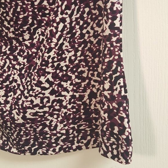 Calvin Klein Purple Black Drape Neck Blouse Sleevess Office - Picture 2 of 5